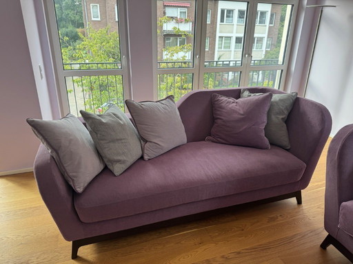 Designer sofa bed Jeremie Evo by Milano Bedding, 2x (incl. 5 additional, separate cushions each) *like new