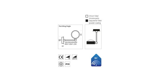 Image 1 of Top Light Puk Mini Wing Single Deckenleuchte