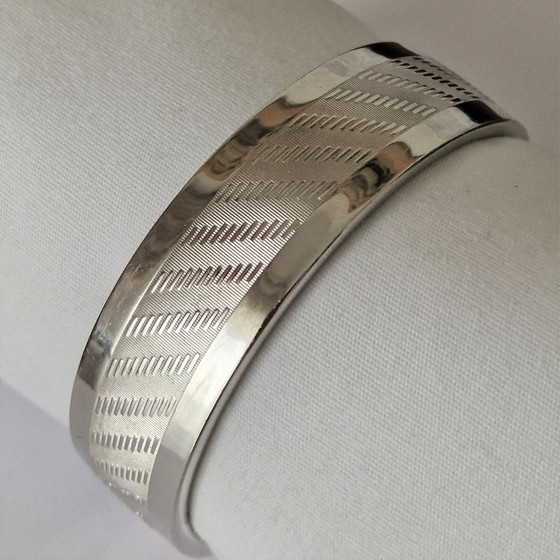 Image 1 of Friedrich Speidel - Bracciale vintage largo in argento