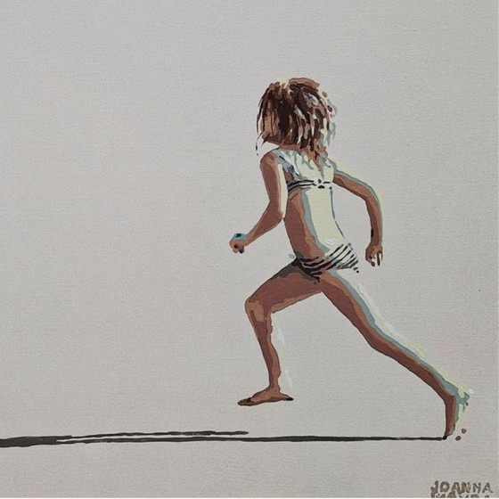 Image 1 of Joanna Woyda, Beach ( A Running Girl), acrylics on canvas