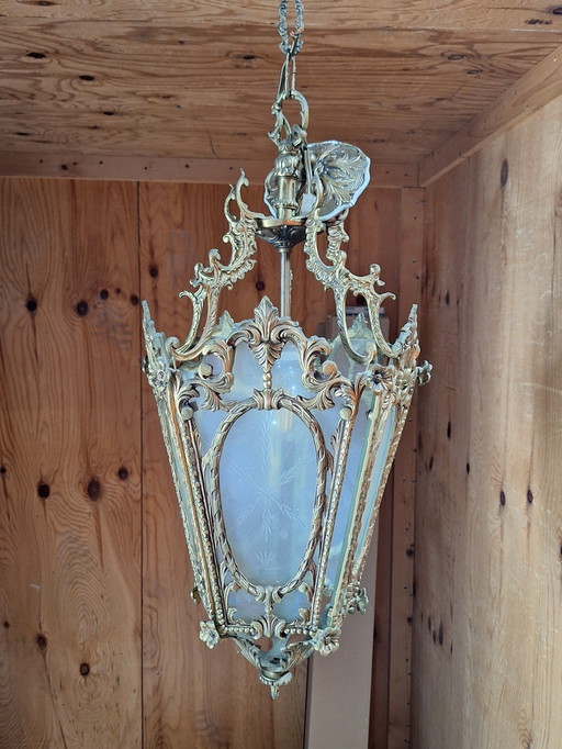 Französische Hängelaterne im Stil Louis XV