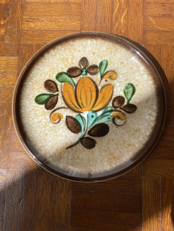 Image 1 of Set di 12 piatti da dessert o semi-zuppa Boch, collezione vintage La Louvière Corfou