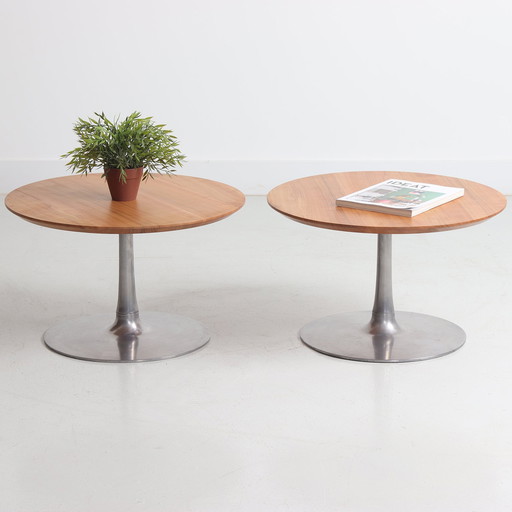 Duo de Table Basse Ronde Vintage