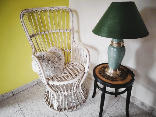 Sillón de ratán estilo shabby chic, estilo Emmanuelle – fauteuils, Wicker, Rattan