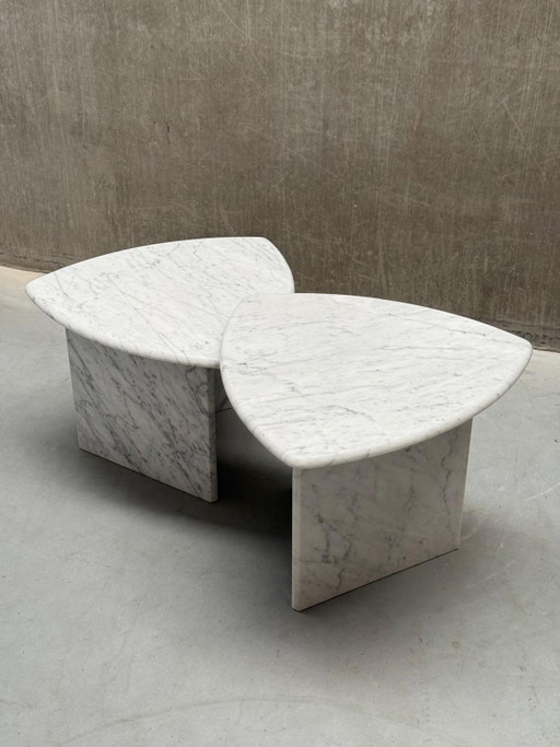 Vintage Carrara marmeren mimiset - salontafels