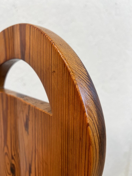 Image 1 of Vintage High Chair, Brutalist, Pine Wood 1970s