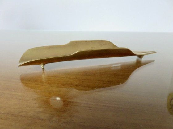 Image 1 of Federförmiger Stifthalter aus Messing, Frankreich, 1970