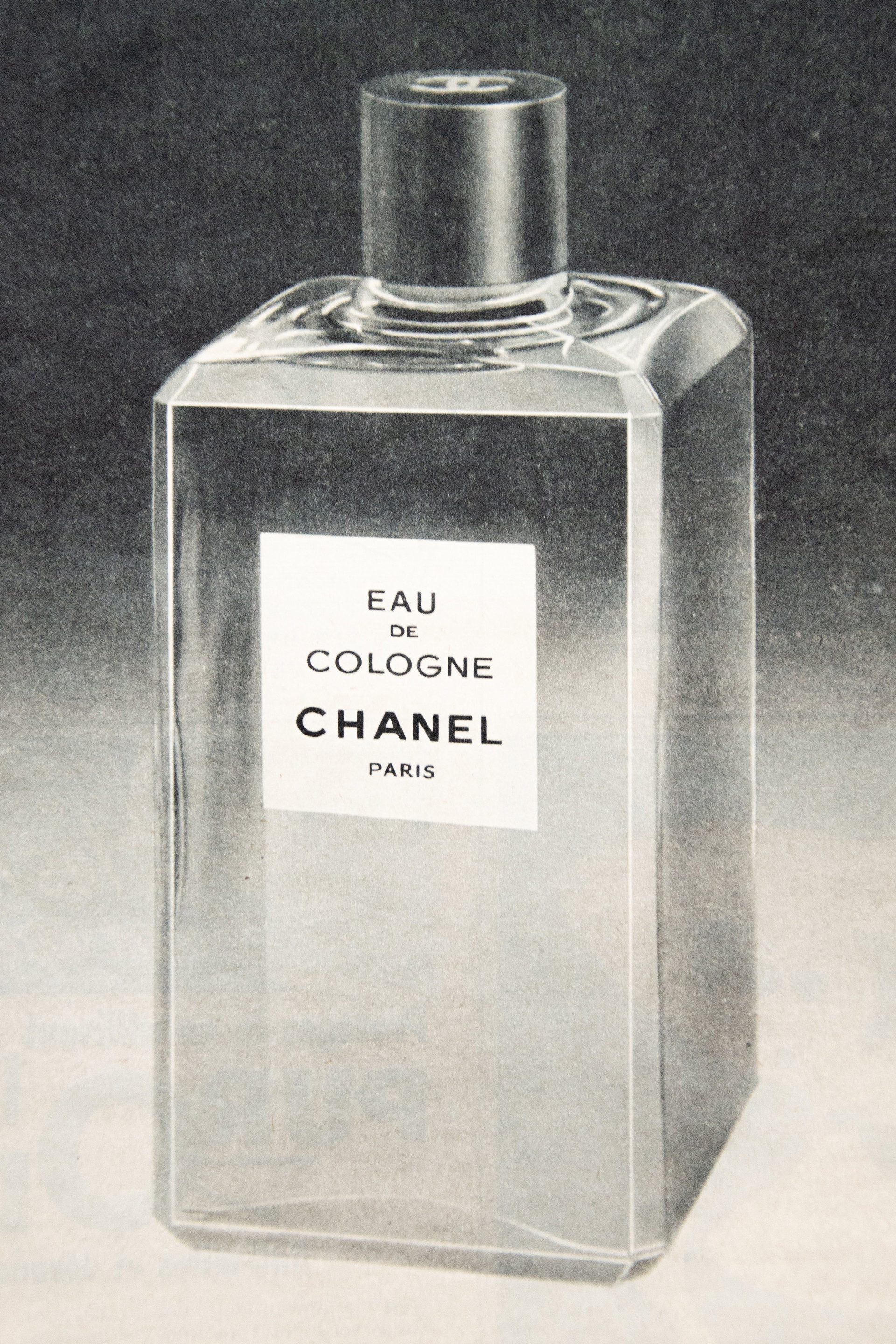 Original Vintage Chanel Eau de Cologne Advertisement Poster 1961