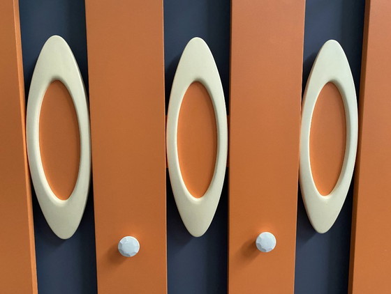 Image 1 of Perchero de pared naranja de los años 70 de ED Design