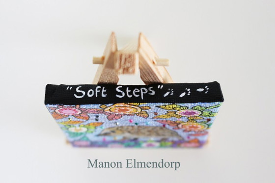 Image 1 of incl. Donkey: Unique Hand-Painted Hedgehog Painting