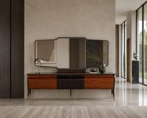 1x Art Deco Style Vintage Sideboard by Osvaldo Borsani, 1950s