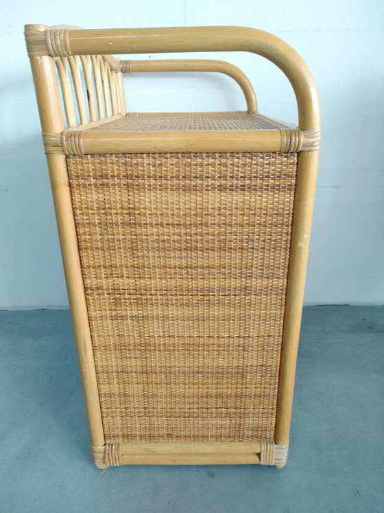 Commode Vintage Style Boho en Rotin et Osier – Armoires murales (photo 6 of 11)