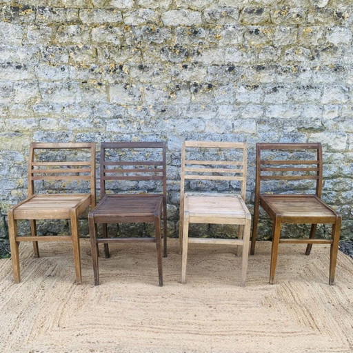 Ensemble de 4 chaises René Gabriel