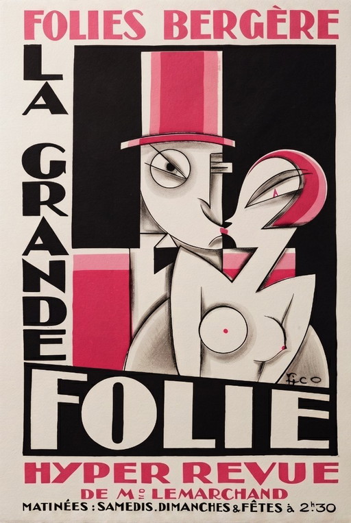 Maurice Pico – Folies Bergère – La Grande Folie – Druckgrafik aus den 1920er Jahren – giclee prints, Paper