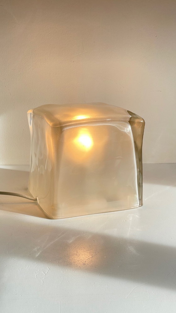 Image 1 of Ice Glass Lamp, Vintage Ikea