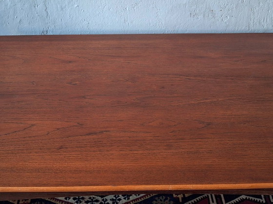 Image 1 of Mid Century Teak Dining Table with Curved Top, Denmark 1960s