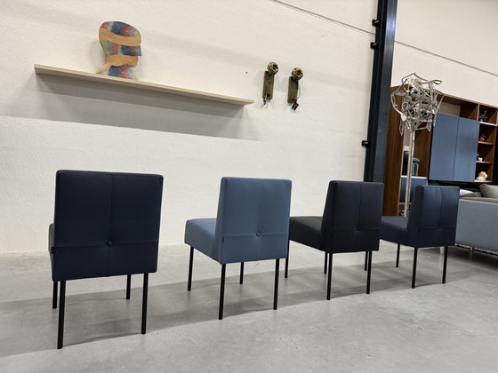 Image 1 of 4 Gelderland 7714 Button chair blue leather