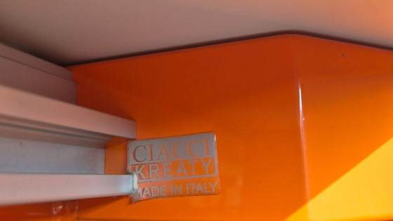 Image 1 of Prado Ciacci extendable table orange/white