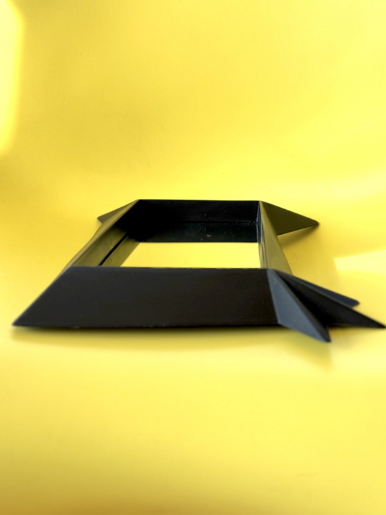 Image 1 of Miroir de rebord IKEA vintage noir – Modèle 1996 / Style Memphis – Rare