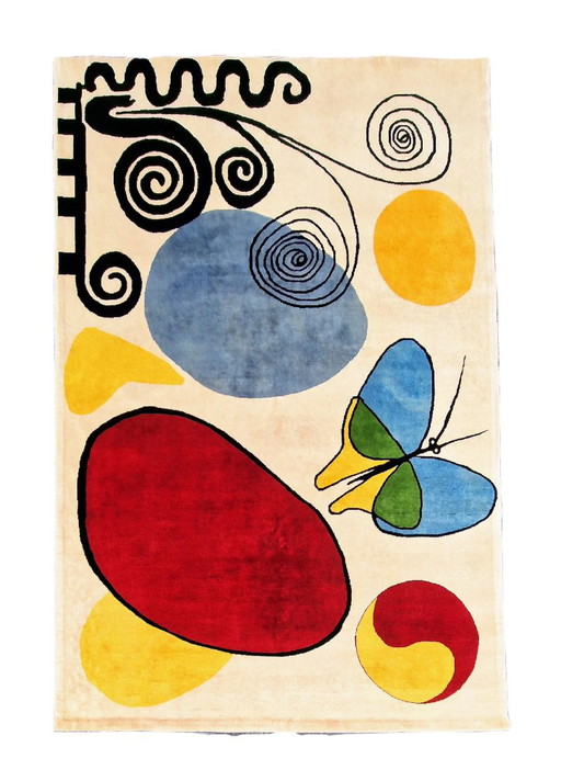 Alexandre Calder Stijl Modern Kunstenaarstapijt, 3 x 2 M, Wol, Handgeknoopt Hoge Kwaliteit