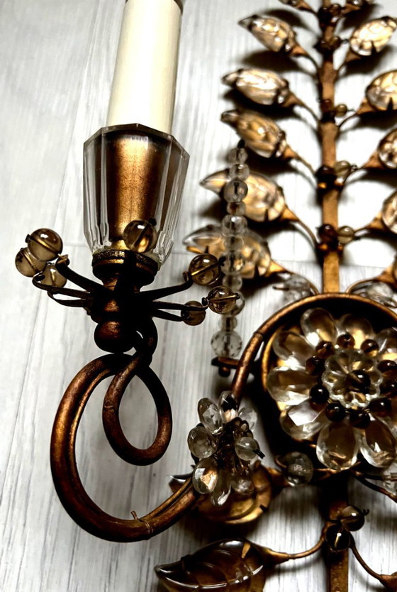 Lampada da parete vintage della Maison Bagues – Maison Baguès, Applique, Glass, Metal (photo 4 of 6)