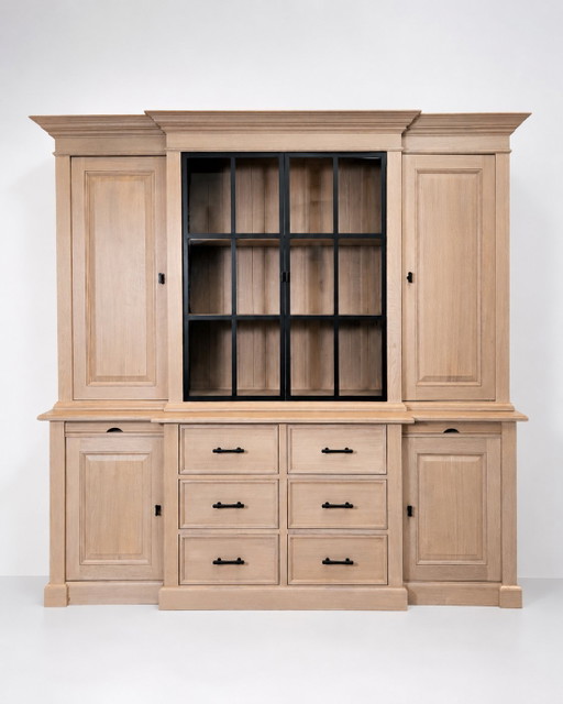RR Interiors Oak Display Cabinet – vitrinekasten, Glass
