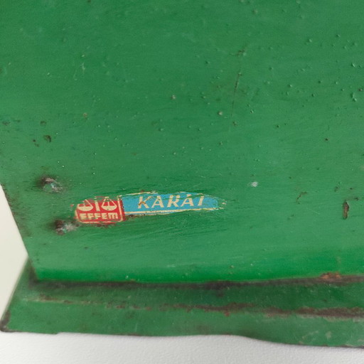 Vintage Effem Karat Keukenweegschaal – Groen Metaal – Jaren '40/'50 – keukenaccessoires, Metal