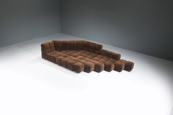 Image 1 of Very rare Castell Sofa in original fabric by Hans Hopfer for Wiener Werkstätte