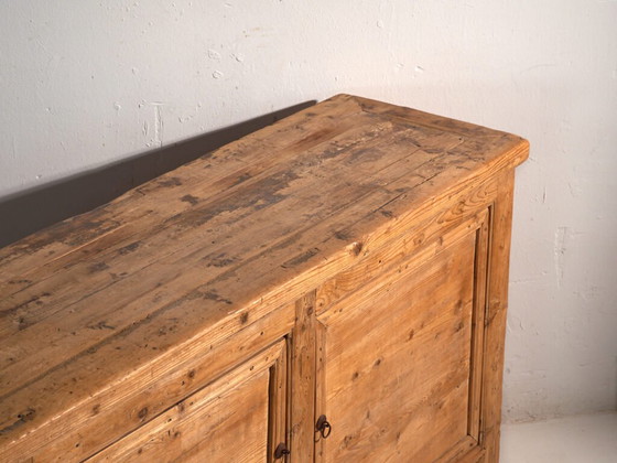 Antique wooden sideboard with three doors (c.1920) (photo 10 of 40)