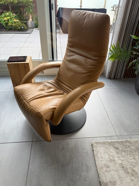 2 sillones reclinables Jori, Cuero, Metal, Beige (foto 3 de 6)