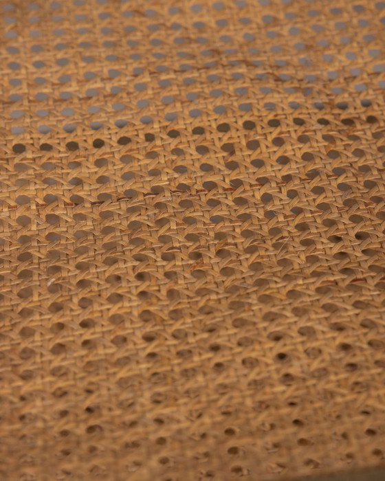 Image 1 of PORTARIVISTE VINTAGE ANNI 60 IN OTTONE E PAGLIA DI VIENNA DESIGN ITALIANO