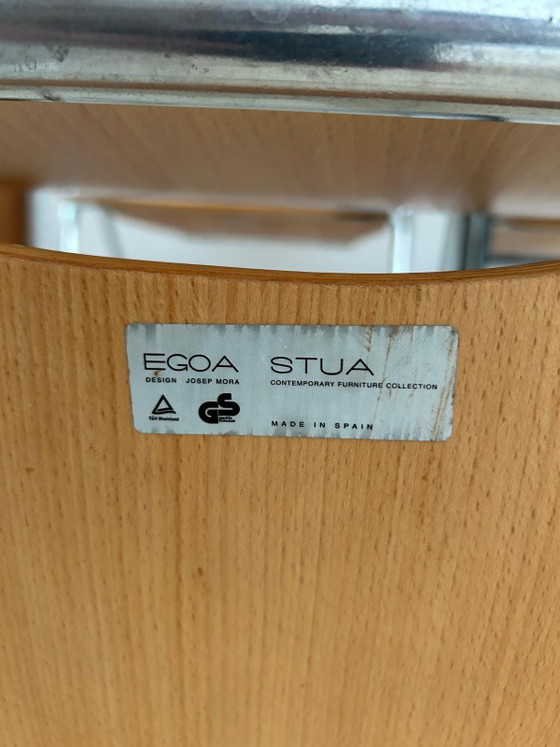 5 x Stua Egoa Dining chairs by Josep Mora, Wood, Metal, Creme (photo 5 of 8)