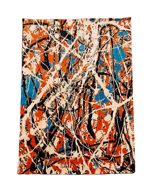 Jackson Pollock Wandtapijt Modern Eigentijds Handgeknoopt Wol op Katoen 280 x 200 cm