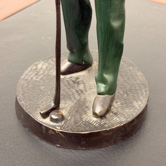 Statua antica in bronzo Golfista Rosso – Sculture (photo 5 of 5)