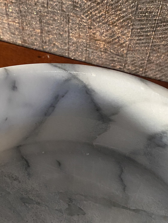 Image 1 of Grote Vintage marmer schaal jaren 80