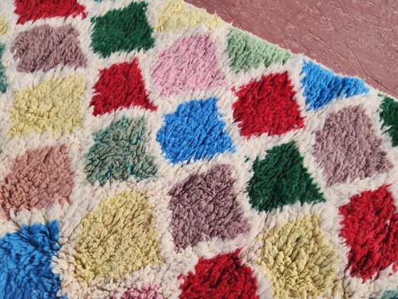 Image 1 of Mehrfarbige Berber-Tapis aus Leinen, 250 cm x 150 cm
