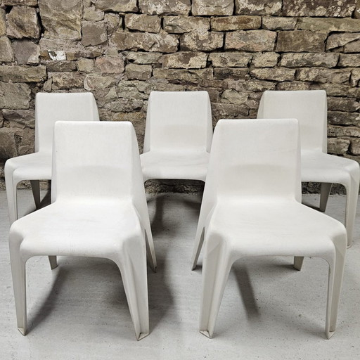 5 Bofinger chairs Helmut Batzner 1970