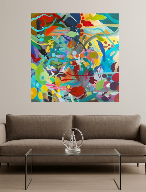 Acrylbild 100x100cm – Kunst, Leinwand (photo 4 of 13)