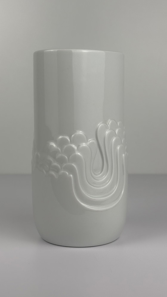 Image 1 of Thomas Germany Vintage Porcelain "Blütenfest" Vase White