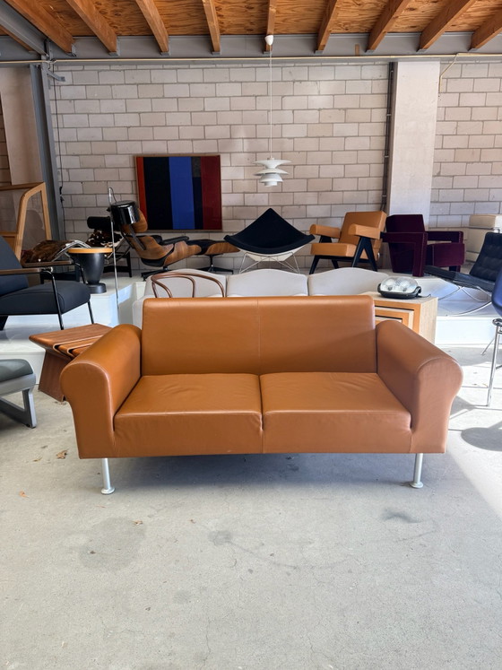 Canapé 2 places Vitra Morrison, Jasper Morrison, Cuir, Métal, Marron (photo 13 sur 14)