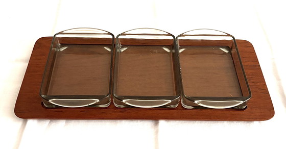 Image 1 of Carrusel de aperitivos Digsmed con bandejas de Holmegaard, Dinamarca. Juego de 17 piezas.