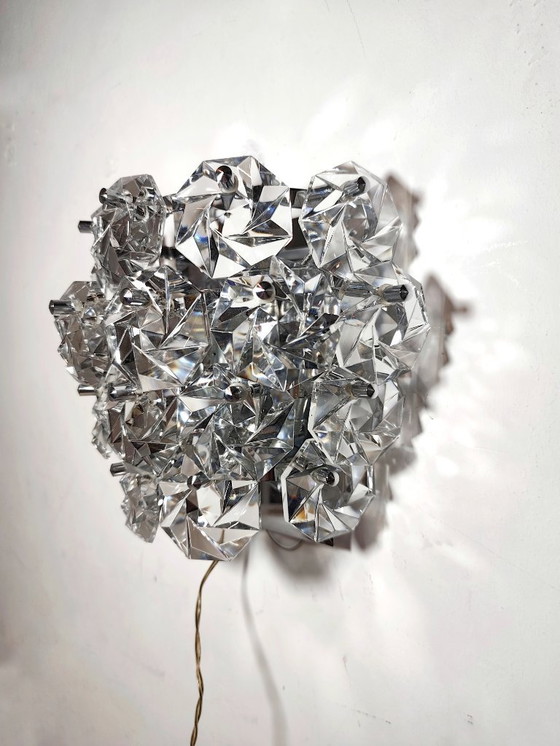 Image 1 of Crystal wall sconce. Germany, 1970s.