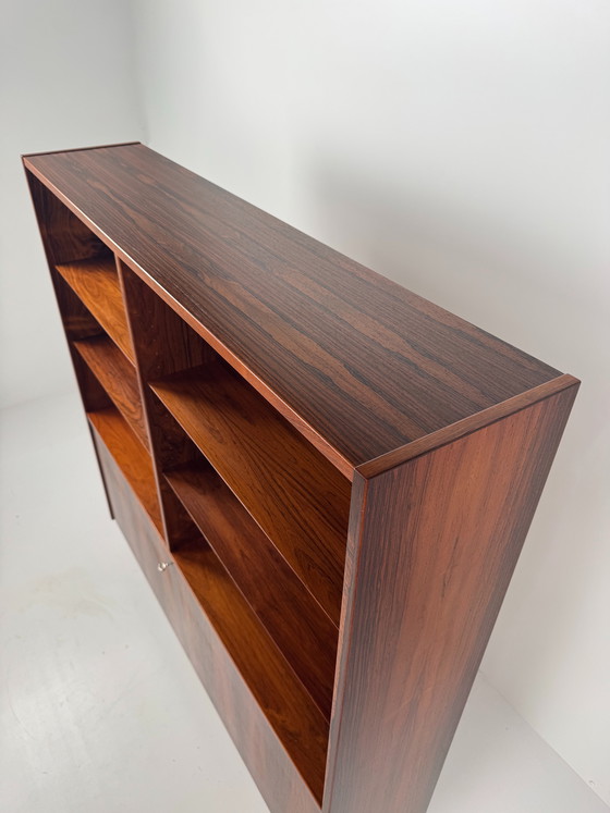 Image 1 of Poul Hundevad Rosewood Bookcase – Danish Design with Hidden Functionality