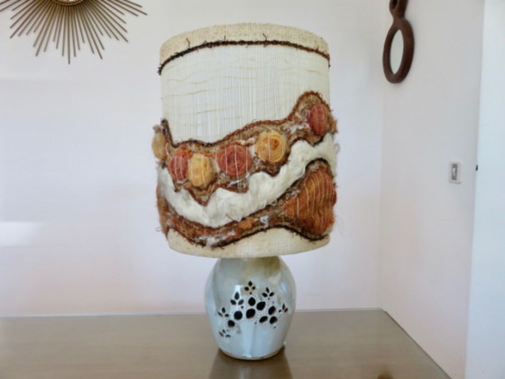 Pierced Ceramic Lamp with Double Lighting, Monogrammed and Dated, France – Table lamps (photo 4 of 22)