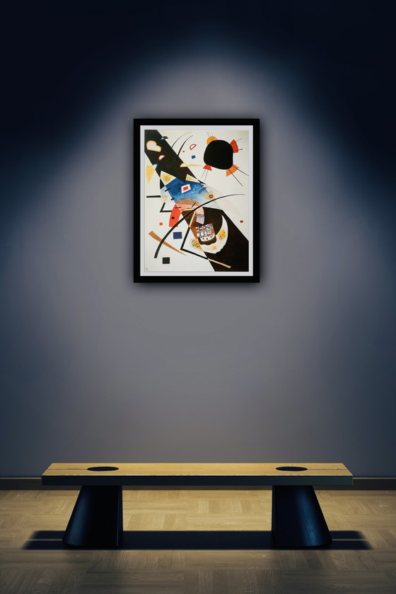 Image 1 of Wassily Kandinsky: “Deux Taches Noires, 1923”. Gesigneerd In De Plaat. Geautoriseerde Kleuren Offsetlithografie. 