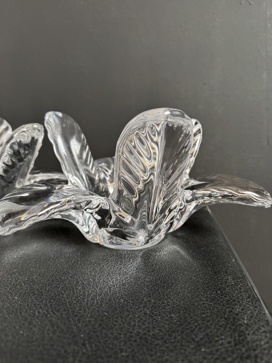 Image 1 of Vassoio portaoggetti in cristallo a forma di palma degli anni '70