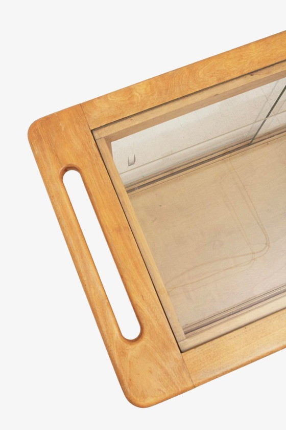 Jaren 50 Cees Braakman - Pastoe eikenhouten barcart – Serveerwagens, Glass, Wood (photo 5 of 9)