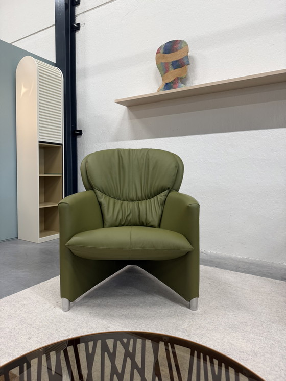 Leolux Excalibur Armchair Green Leather (photo 2 of 10)