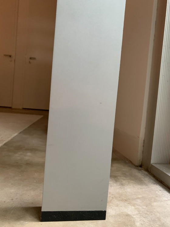 Image 1 of Aluminum table with glass top