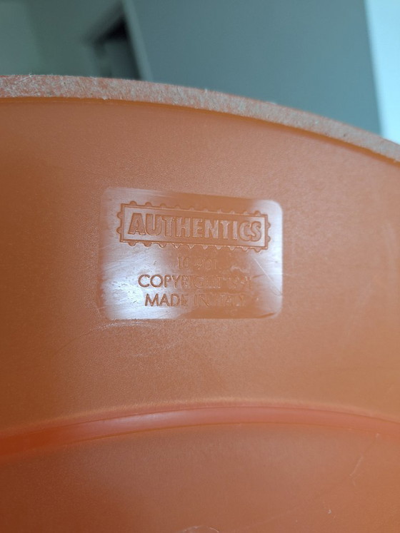 1991 Wave Magazine Rack - Design by Maier-Aichen for Authentics (Italy), Plastic, Orange, Modern (photo 7 of 10)